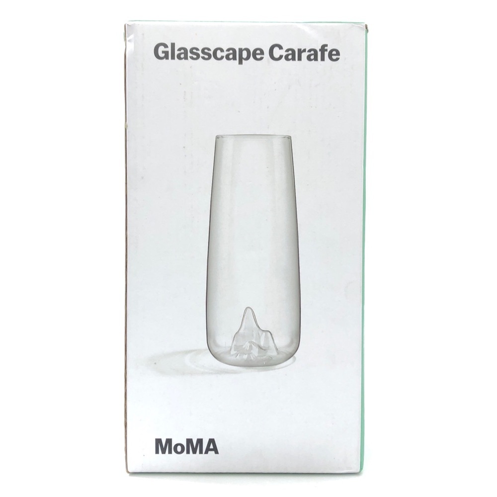 MoMa Glasscape Glass Drink Carafe With Mountain Design Center For Kitchen
